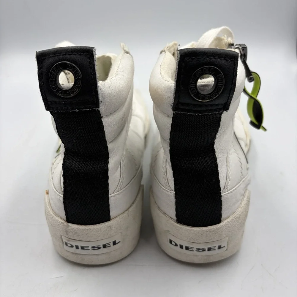 Diesel S-Dvelows Men's White Leather High Top Sneakers Shoes Size 40 US 7.5